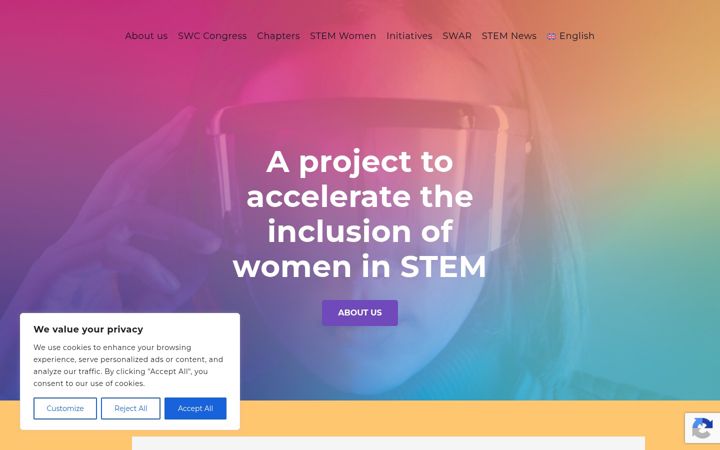 Screenshot of globalstemwomen.org