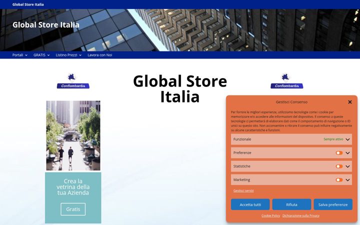 Screenshot of globalstoreitalia.com