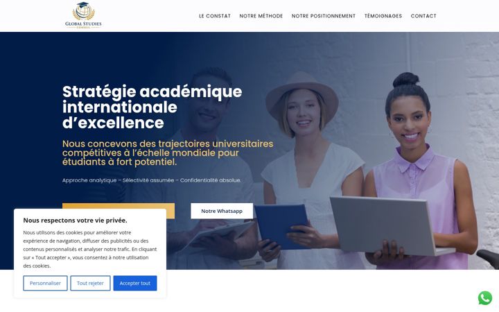 Screenshot of globalstudiesconseil.com