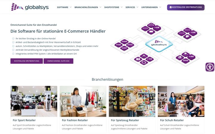 Screenshot of globalsys.de