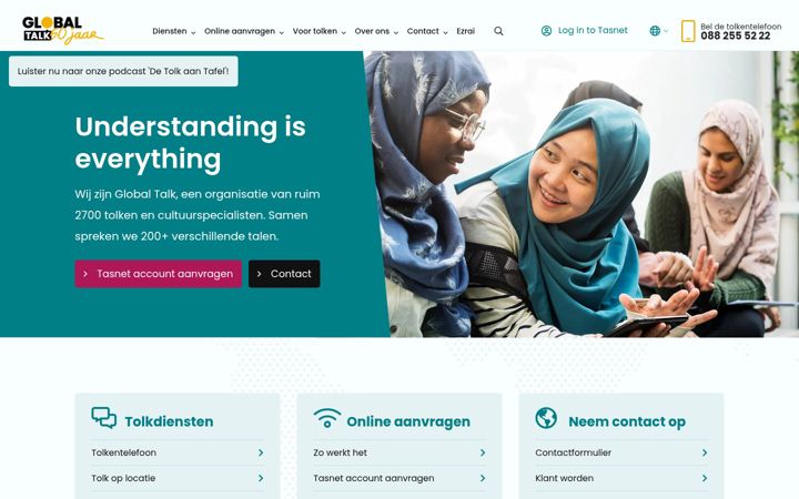 Screenshot of globaltalk.nl