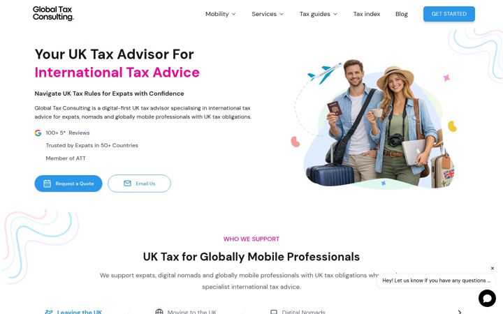 Screenshot of globaltaxconsulting.co.uk