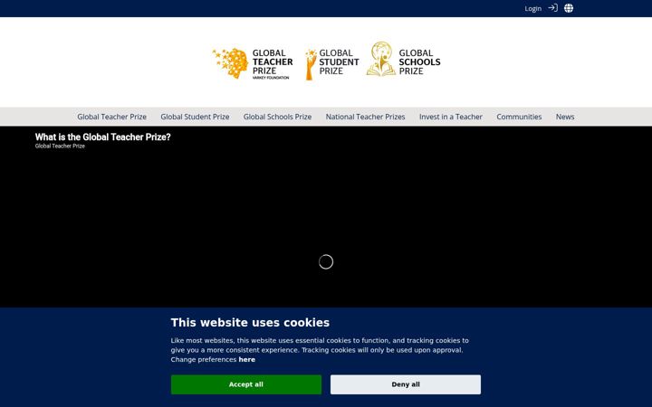 Screenshot of globalteacherprize.org