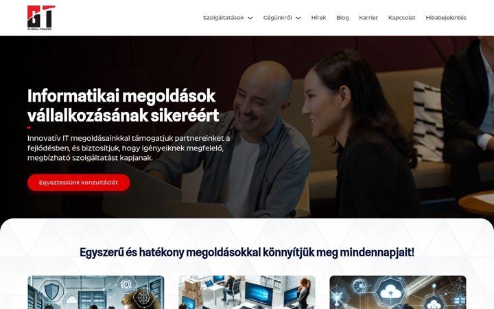 Screenshot ta' globaltender.hu