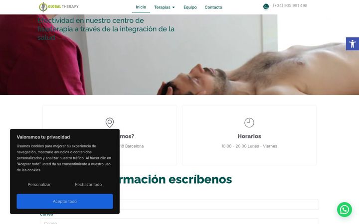 Screenshot of globaltherapy.es