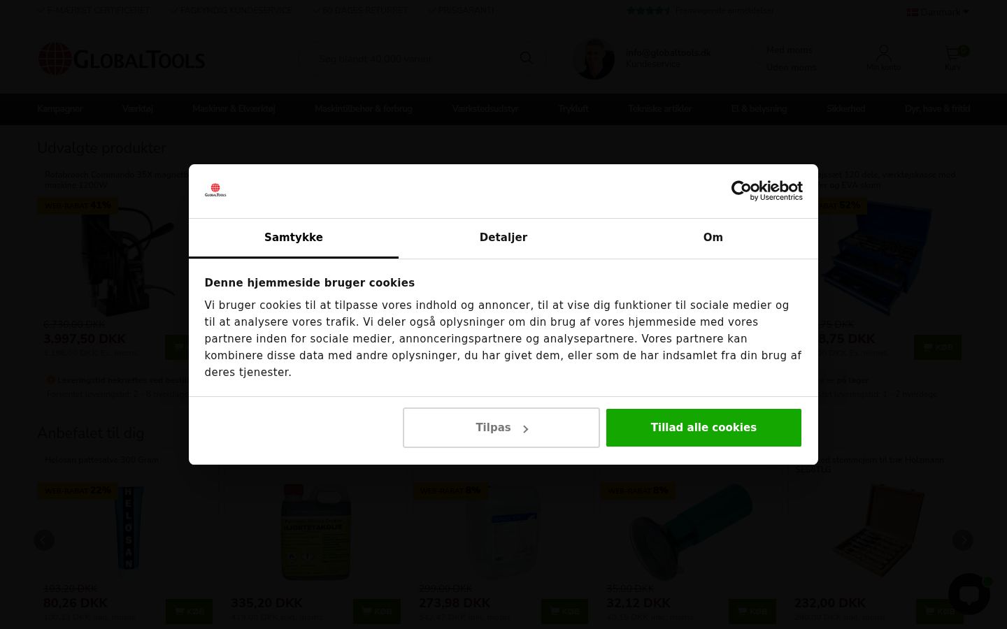 Captura de pantalla del banner de consentimiento mostrado antes de cualquier interacción
