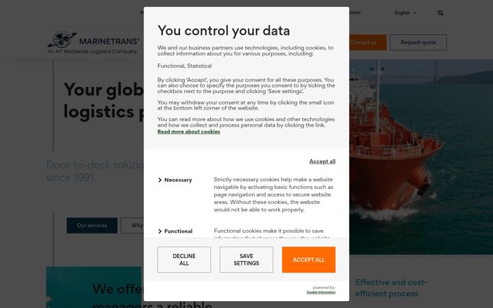 Zrzut ekranu globaltransportsolutions.com