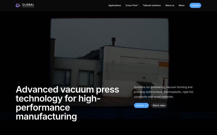 Screenshot of globalvacuumpresses.com