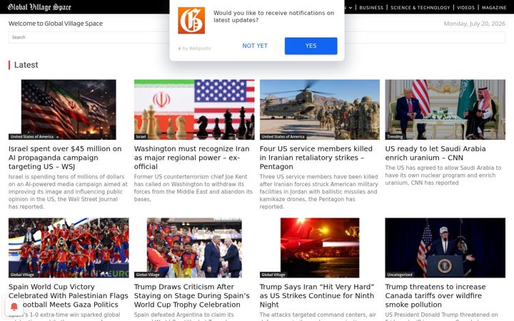 Screenshot of globalvillagespace.com