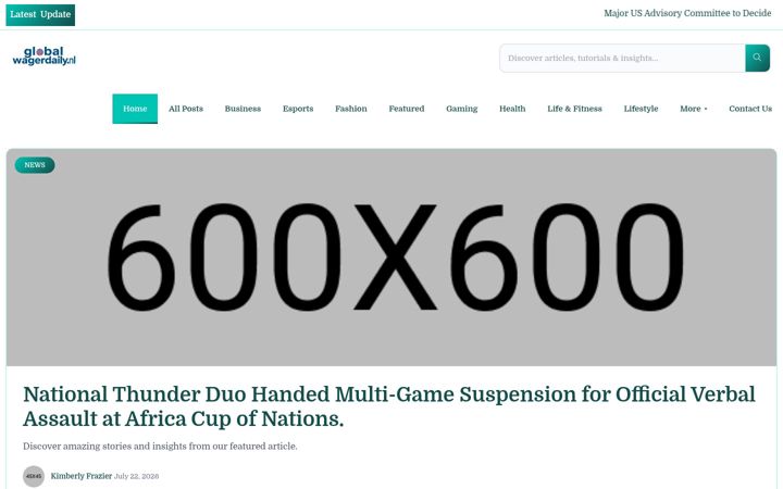 Screenshot of globalwagerdaily.nl