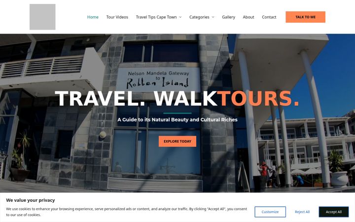 Screenshot of globalwalktours.com