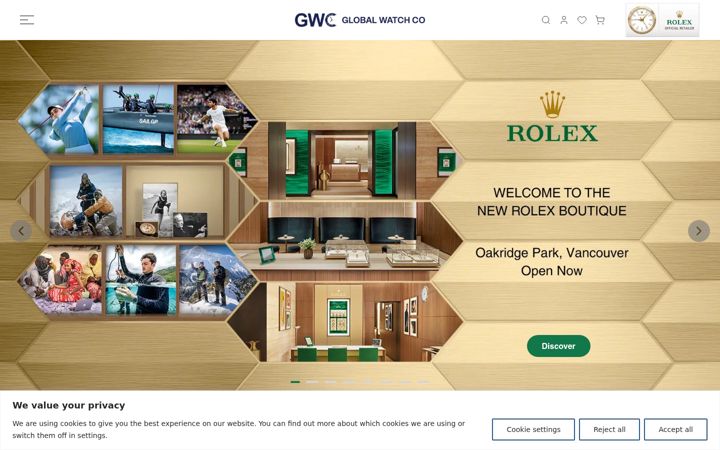 Screenshot of globalwatchco.com