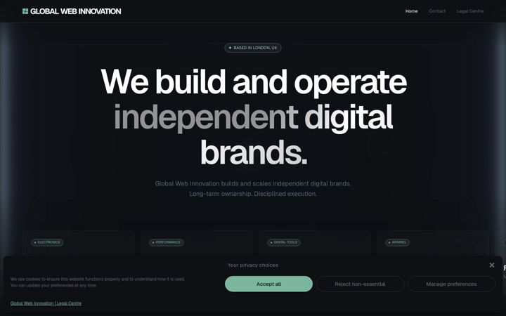 Screenshot of globalwebinnovation.co.uk