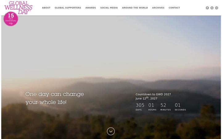 Screenshot of globalwellnessday.org