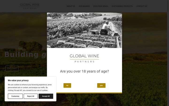 Screenshot of globalwinepartners.com