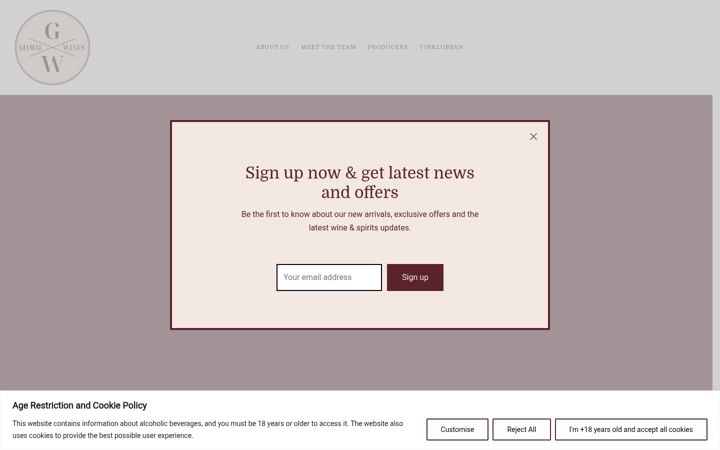 Screenshot of globalwinessweden.com