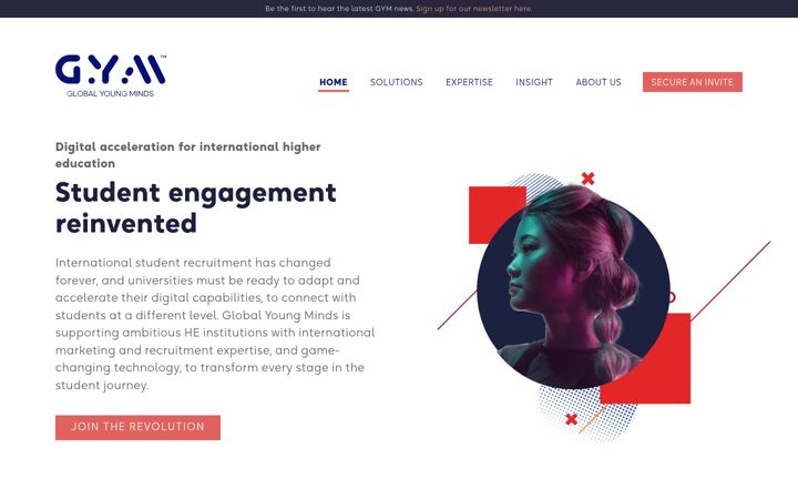 Screenshot of globalyoungminds.com