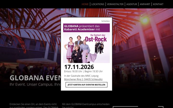 Screenshot of globana-eventcampus.de