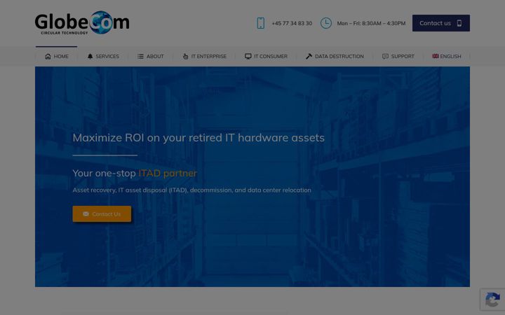 Screenshot of globecom.eu