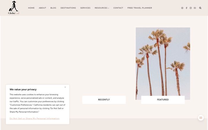 Screenshot of globegaljourneys.com
