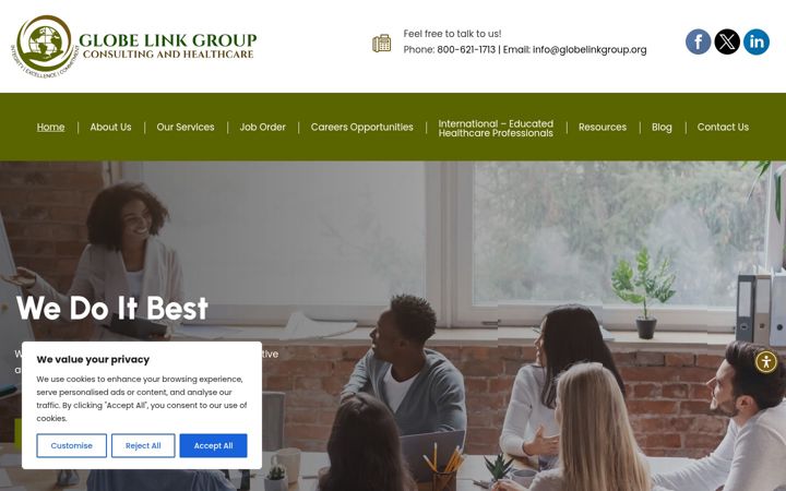 Screenshot of globelinkgroup.org