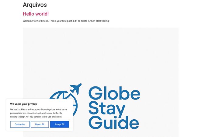 Screenshot of globestayguide.com