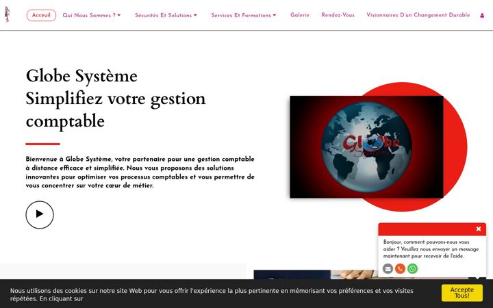 Screenshot of globesysteme.com