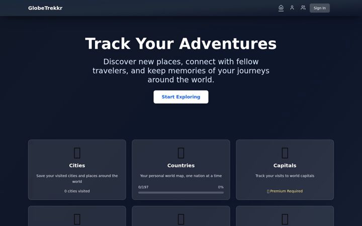 Screenshot of globetrekkr.com