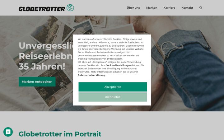 Screenshot of globetrotter-erlebnis.de