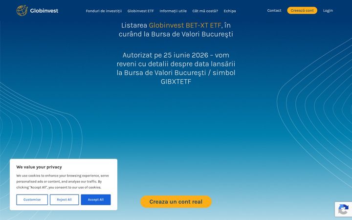 Screenshot of globinvest.ro