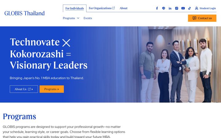 Screenshot of globis.co.th