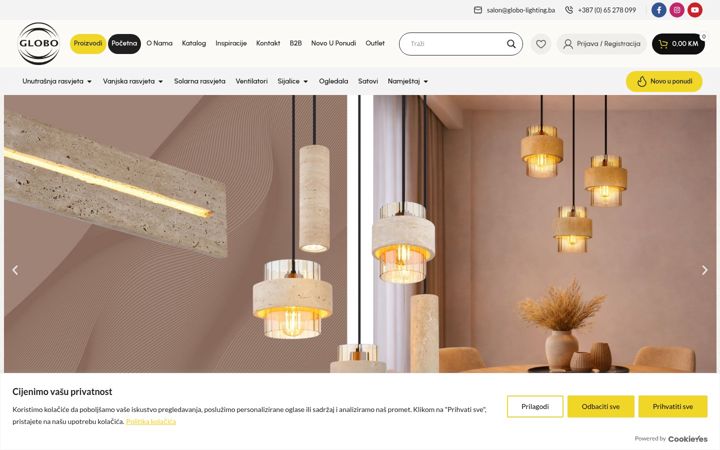 Screenshot of globo-lighting.ba