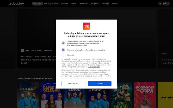 Captura de pantalla de globoplay.com.br