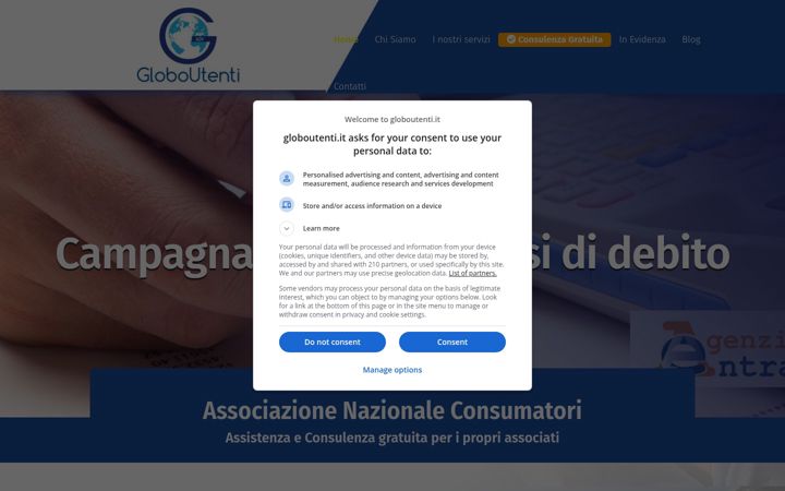 Screenshot of globoutenti.it
