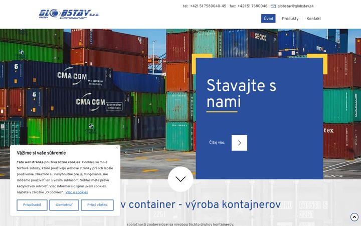 Screenshot of globstav.sk