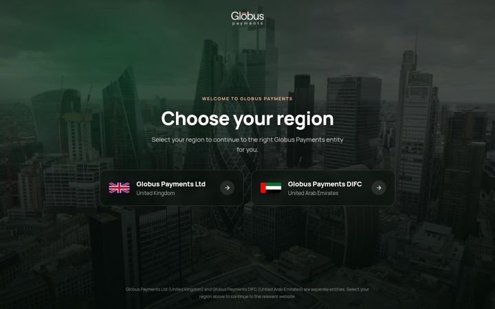 Screenshot of globus-payments.com