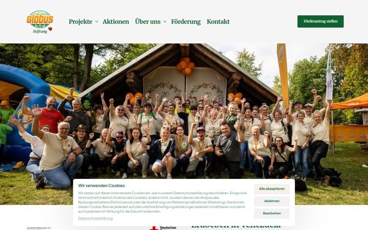 Screenshot of globus-stiftung.de