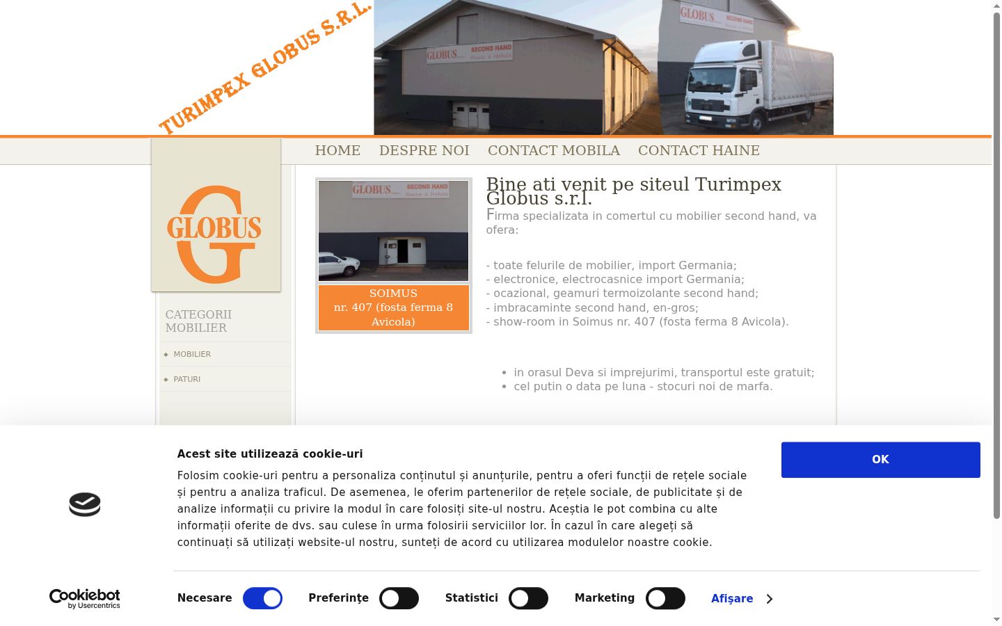 Screenshot des Einwilligungsbanners vor jeglicher Interaktion