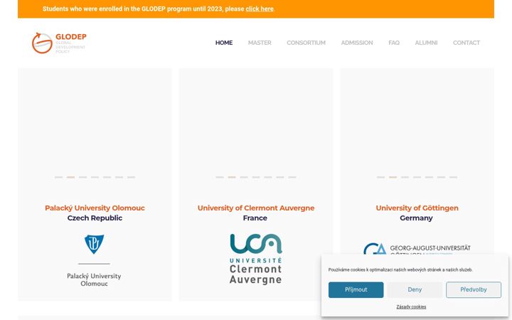 Screenshot of glodep.eu