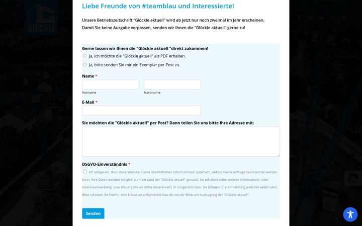 Screenshot of gloeckle-bau.de