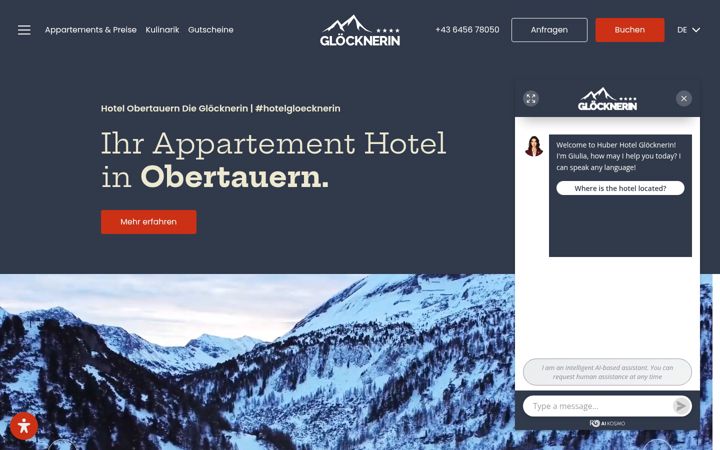 Screenshot of gloecknerin.at