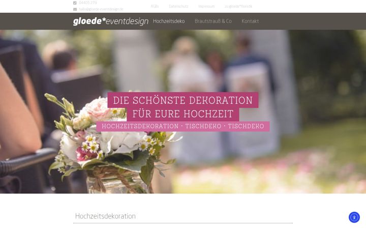 Screenshot of gloede-eventdesign.de
