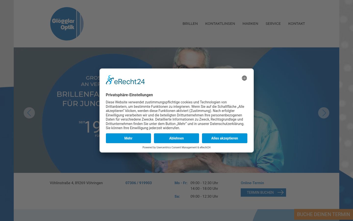Screenshot tal-banner tal-kunsens muri qabel kwalunkwe interazzjoni
