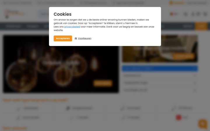 Screenshot of gloeilampgoedkoop.be