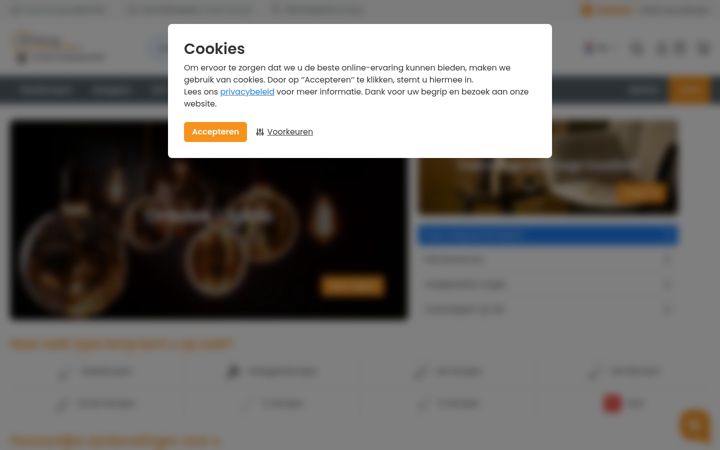 Screenshot of gloeilampgoedkoop.nl
