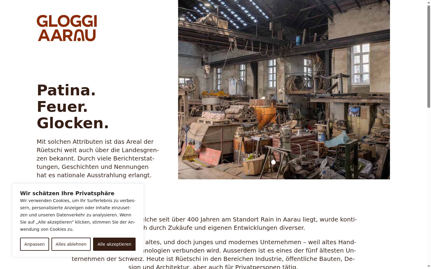 Screenshot des Einwilligungsbanners vor jeglicher Interaktion