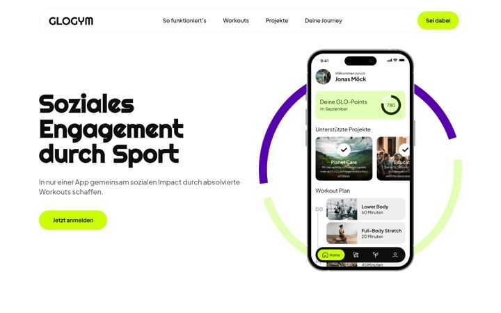 Screenshot of glogym.de