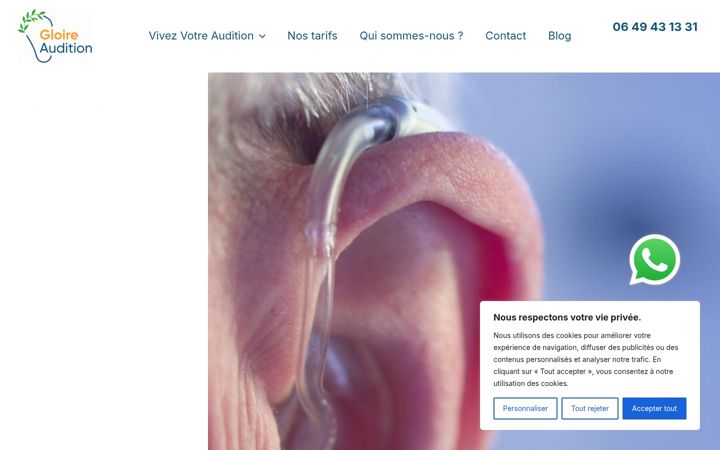 Screenshot of gloireaudition.fr