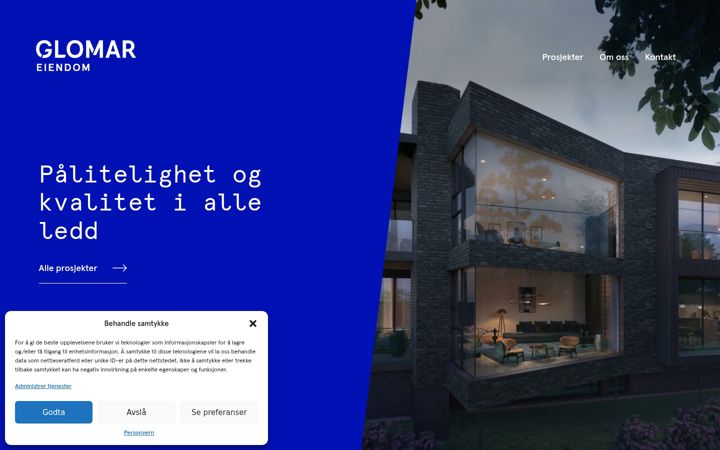 Screenshot of glomareiendom.no