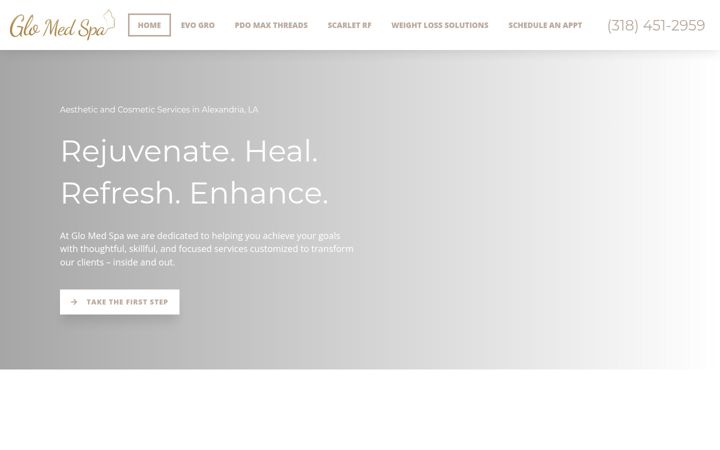 Screenshot of glomedspaalex.com